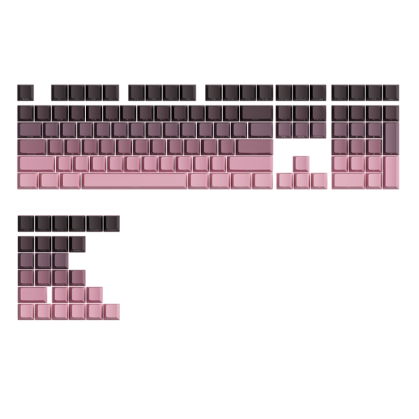 Black & Pink Gradient Keycap Set (135-Key)