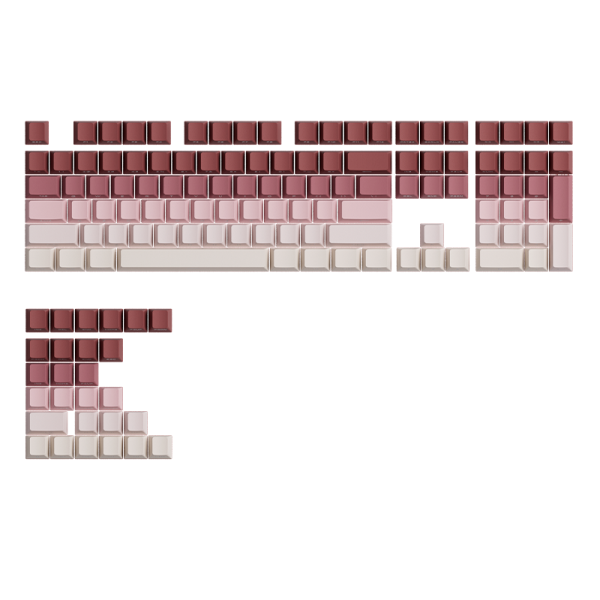 Juego de llaveros Rose Latte degradado (135 teclas)